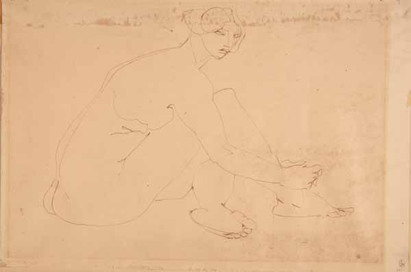 Nude Study of a Woman Seated